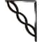 Ekena Millwork Loera Wrought Iron Bracket, (Triple center brace), Antiqued Brass 2"W x 5 1/2"D x 8"H BKTM02X05X08TLOABS - alternate 4